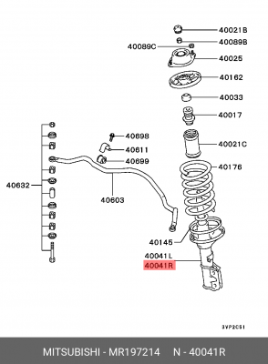 Набор для для регулировки передних стоек подвески MR197214 MITSUBISHI