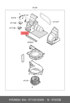 Фильтр салона 97133-1E000 HYUNDAI KIA