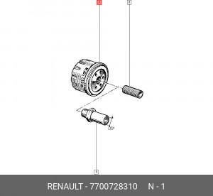 Фильтр масляный двигателя 7700728310 RENAULT