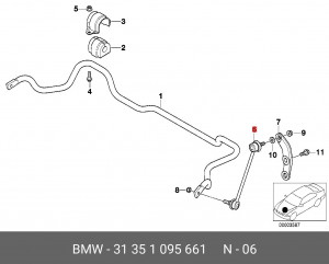 Стойка стабилизатора 31 35 1 095 661 BMW