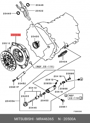 Крышка картера сцепления MR446365 MITSUBISHI
