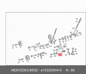 Амортизатор натяжителя ремня приводного A1022000414 MERCEDES BENZ
