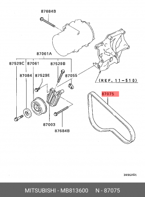 Ремень приводной MB813600 MITSUBISHI