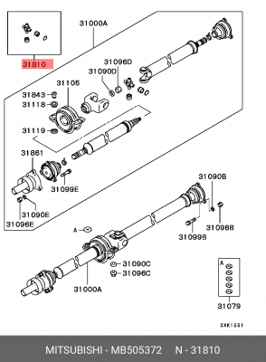 Крестовина карданного вала MB505372 MITSUBISHI