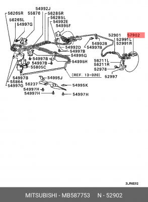 Шланг тормозной MB587753 MITSUBISHI