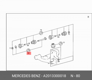 Болт крепления A 201 330 00 18 MERCEDES BENZ