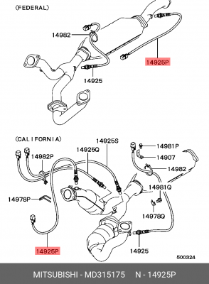 Датчик кислородный (лямбда-зонд) MD315175 MITSUBISHI