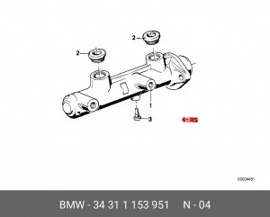 Цилиндр тормозной главный (ремкомплект) 34 31 1 153 951 BMW