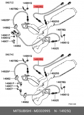 Датчик кислородный (лямбда-зонд) MD333995 MITSUBISHI