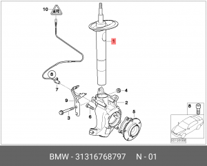 Амортизатор подвески 31 31 6 768 797 BMW