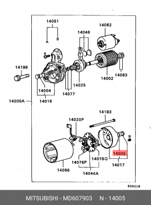 Подшипник стартера MD607903 MITSUBISHI