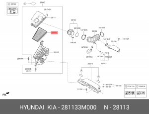 Фильтр воздушный 281133M000 HYUNDAI KIA