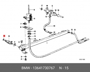 Прокладка корпуса топливной форсунки 13 64 1 730 767 BMW