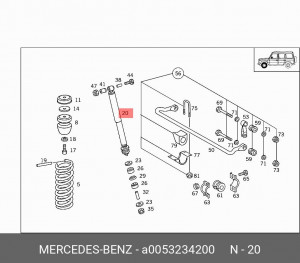 Амортизатор подвески A0053234200 MERCEDES BENZ