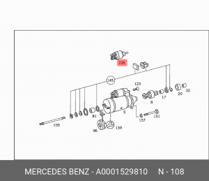 Реле втягивающее стартера A 000 152 98 10 MERCEDES BENZ