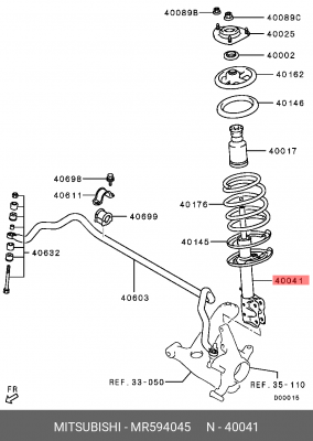 Набор для для регулировки передних стоек подвески MR594045 MITSUBISHI