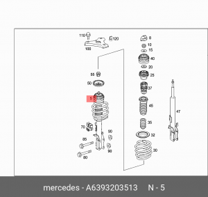 Амортизатор подвески A6393203513 MERCEDES BENZ