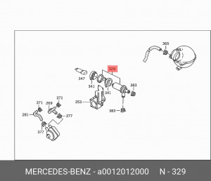 Насос - помпа системы охлаждения ДВС A0012012000 MERCEDES BENZ