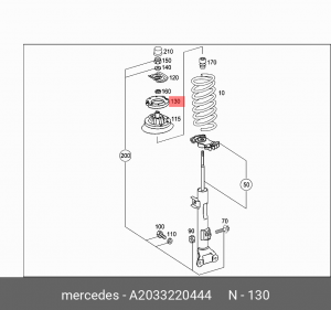 Тарелка опоры амортизатора A 203 322 04 44 MERCEDES BENZ