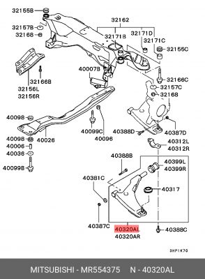Рычаг подвески MR554375 MITSUBISHI
