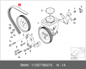 Ремень приводной 11 28 7 786 075 BMW