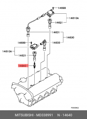 Свеча зажигания MD338991 MITSUBISHI