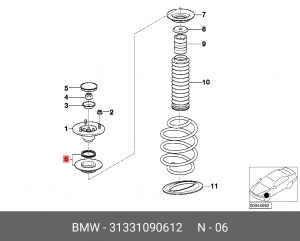 Подшипник опоры амортизатора подвески 31 33 1 090 612 BMW