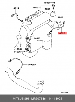 Датчик кислородный (лямбда-зонд) MR507846 MITSUBISHI