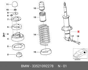 Амортизатор подвески 33 52 1 092 278 BMW