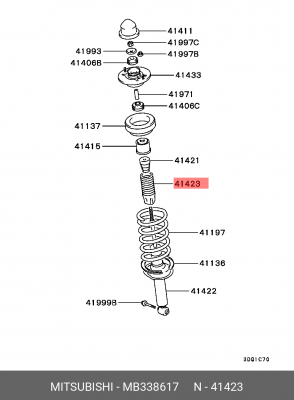 Отбойник амортизатора подвески MB338617 MITSUBISHI