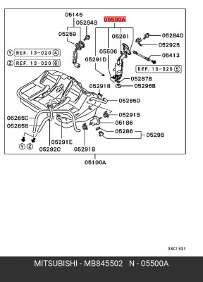 Насос электрический топливной системы в сборе MB845502 MITSUBISHI