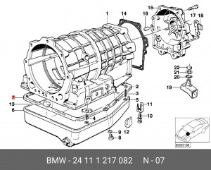 Прокладка масляного поддона КПП 24 11 1 217 082 BMW
