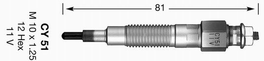 Свеча накаливания 2696 NGK NTK