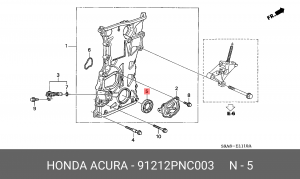 Сальник коленвала 91212PNC003 HONDA