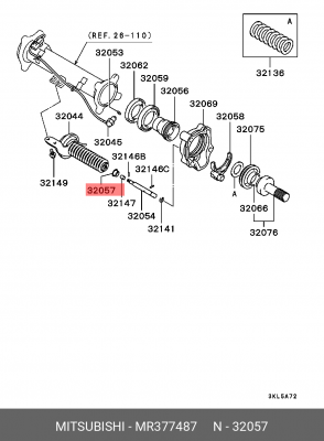 Сальник опоры приводного вала MR377487 MITSUBISHI