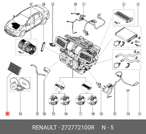 Фильтр салона 272772100R RENAULT
