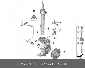 Амортизатор подвески 31 31 6 772 921 BMW