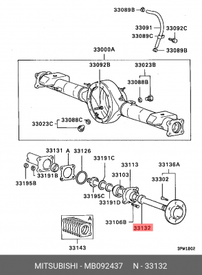 Сальник ступицы колеса MB092437 MITSUBISHI