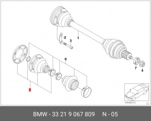 Пыльник ШРУСа (комплект) 33 21 9 067 809 BMW