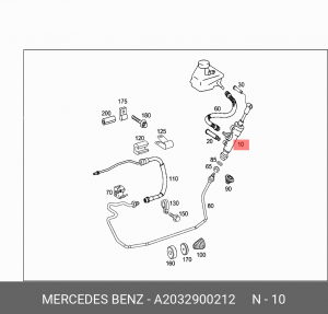 Цилиндр сцепления главный A2032900212 MERCEDES BENZ