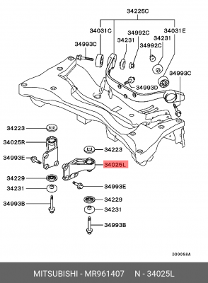 Опора дифференциала MR961407 MITSUBISHI