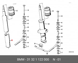 Амортизатор подвески 31 32 1 122 000 BMW