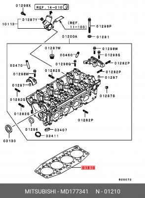 Прокладка ГБЦ MD177341 MITSUBISHI