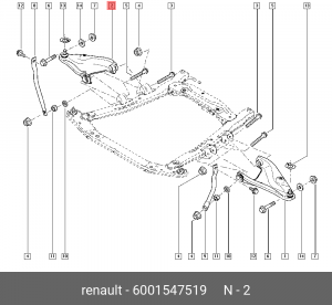 Рычаг подвески 6001547519 RENAULT