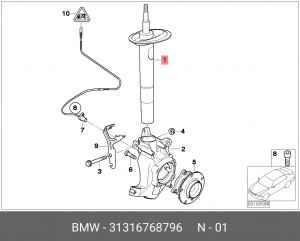 Амортизатор подвески 31 31 6 768 796 BMW