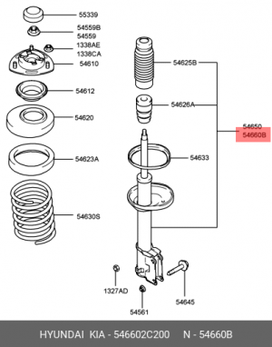 Амортизатор подвески 546602C200 HYUNDAI KIA