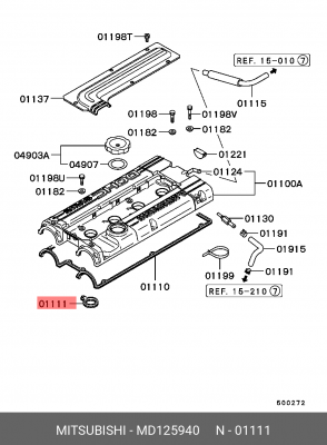 Прокладка свечного колодца MD125940 MITSUBISHI