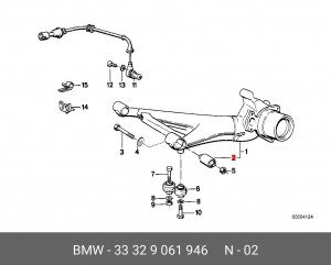 Сайлентблоки подвески (комплект) 33 32 9 061 946 BMW