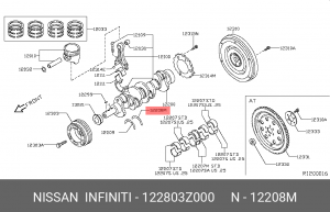 Вкладыши коренные коленвала 12280-3Z000 NISSAN