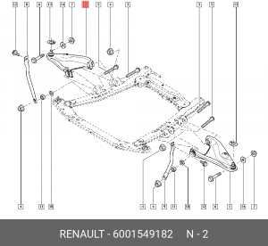 Рычаг подвески 6001549182 RENAULT